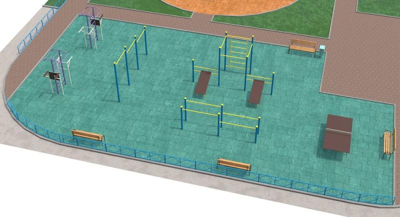 Проект спортивной площадки с столом теннисным в Улане-Удэ
