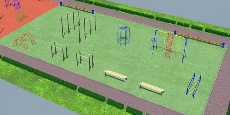 Проект детско-спортивной площадки для школы - детсада в Улане-Удэ