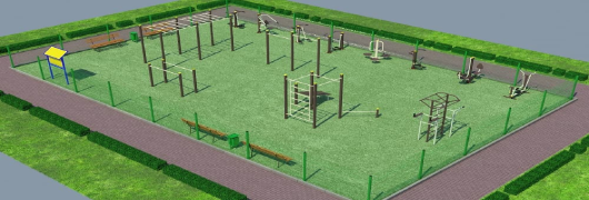 Проект спортивной воркаут площадки с уличными тренажерами в Улане-Удэ