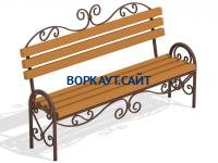 Лавочка кованная МАФ 1606 в Улане-Удэ