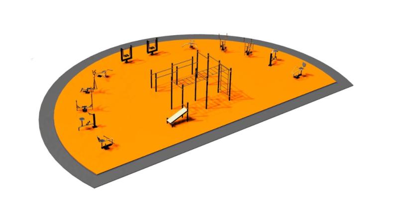 Дизайн проект спортплощадки Полукруглая в Улане-Удэ