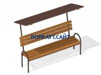 Лавочка под навесом МАФ 1607 в Улане-Удэ