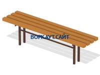 Лавочка без спинки МАФ 1601 в Улане-Удэ