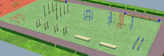 Проект детско-спортивной площадки для школы - детсада в Улане-Удэ