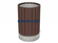 Урна деревянная круглая с бетонным основанием МАФ 1632 в Улане-Удэ