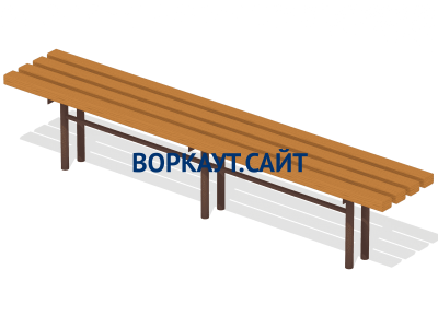 Двухметровая лавочка без спинки 2 м МАФ 1602 в Улане-Удэ