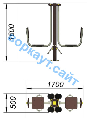 Уличный тренажер "Жим ногами горизонтальный " УТ 003 в Улане-Удэ