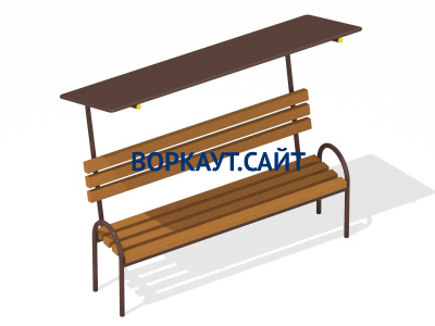 Лавочка под навесом МАФ 1607 в Улане-Удэ