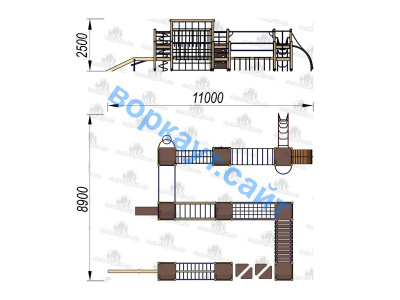 Детский спортивный комплекс Полоса препятствий ДСК 3116 в Улане-Удэ