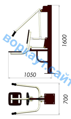 Уличный тренажер "Жим от груди" УТ 002 в Улане-Удэ