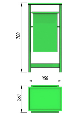 Урна с крышкой МАФ 1631 в Улане-Удэ