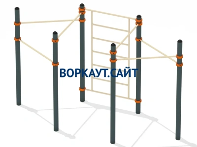 Воркаут турник разноуровневый с шведской стенкой ВС-25 в Улане-Удэ