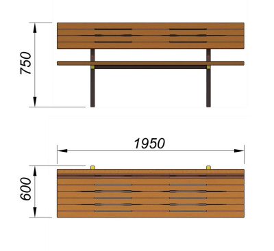 Диван уличный МАФ 1608 в Улане-Удэ
