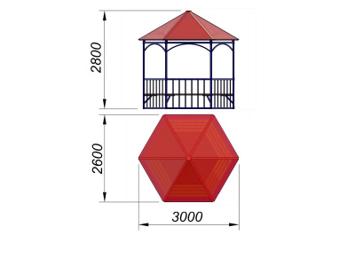 Беседка с лавками МАФ 4120 в Улане-Удэ