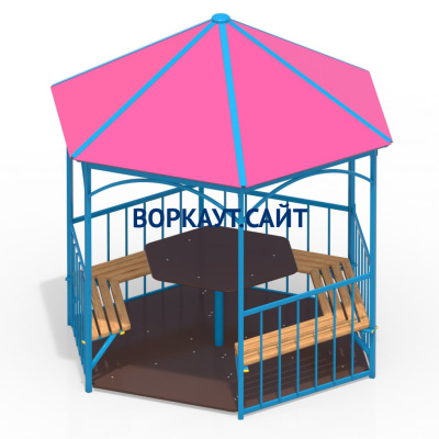 Беседка со столом, лавками и полом МАФ 4123 в Улане-Удэ Беседка со столом, лавками и полом МАФ 4123 в Улане-Удэ