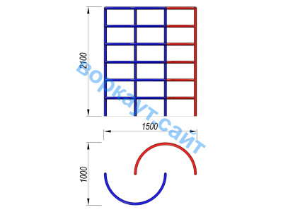 Шведская стенка полукруглая ДСК 3503 в Улане-Удэ