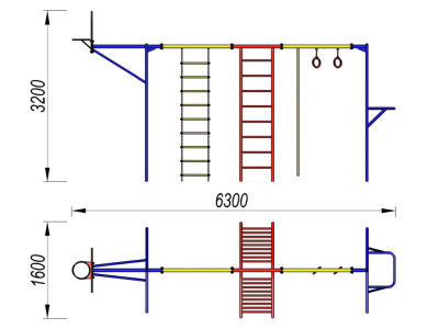 Гимнастический комплекс с баскетбольным щитом МАФ 3001 в Улане-Удэ Гимнастический комплекс с баскетбольным щитом МАФ 3001 в Улане-Удэ